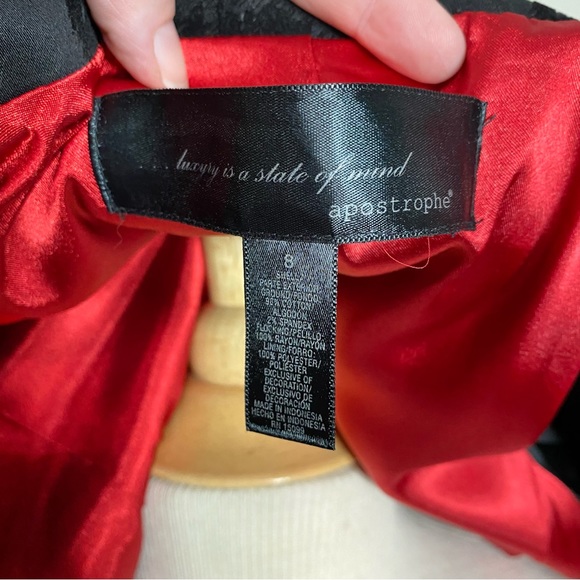 Apostrophe black brocade bow waist blazer 8 - Picture 9 of 11